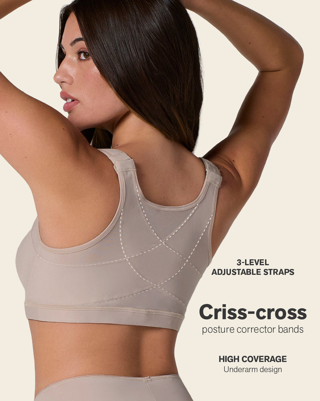 Unlined Wireless Posture Corrector Bra