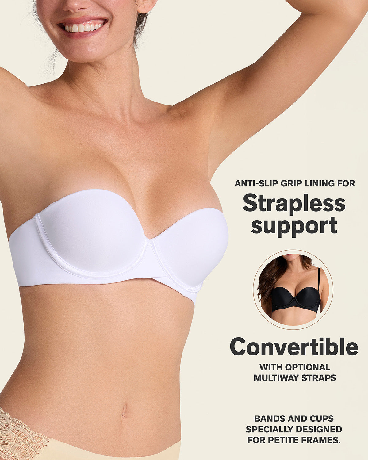 Double Push-Up Strapless Petite Bra
