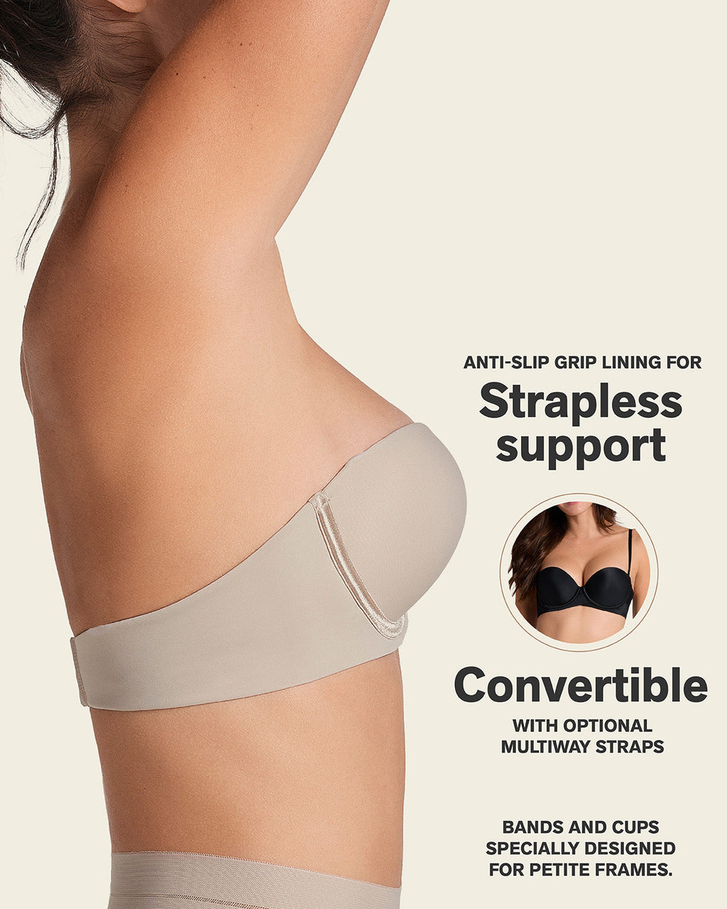 Double Push-Up Strapless Petite Bra