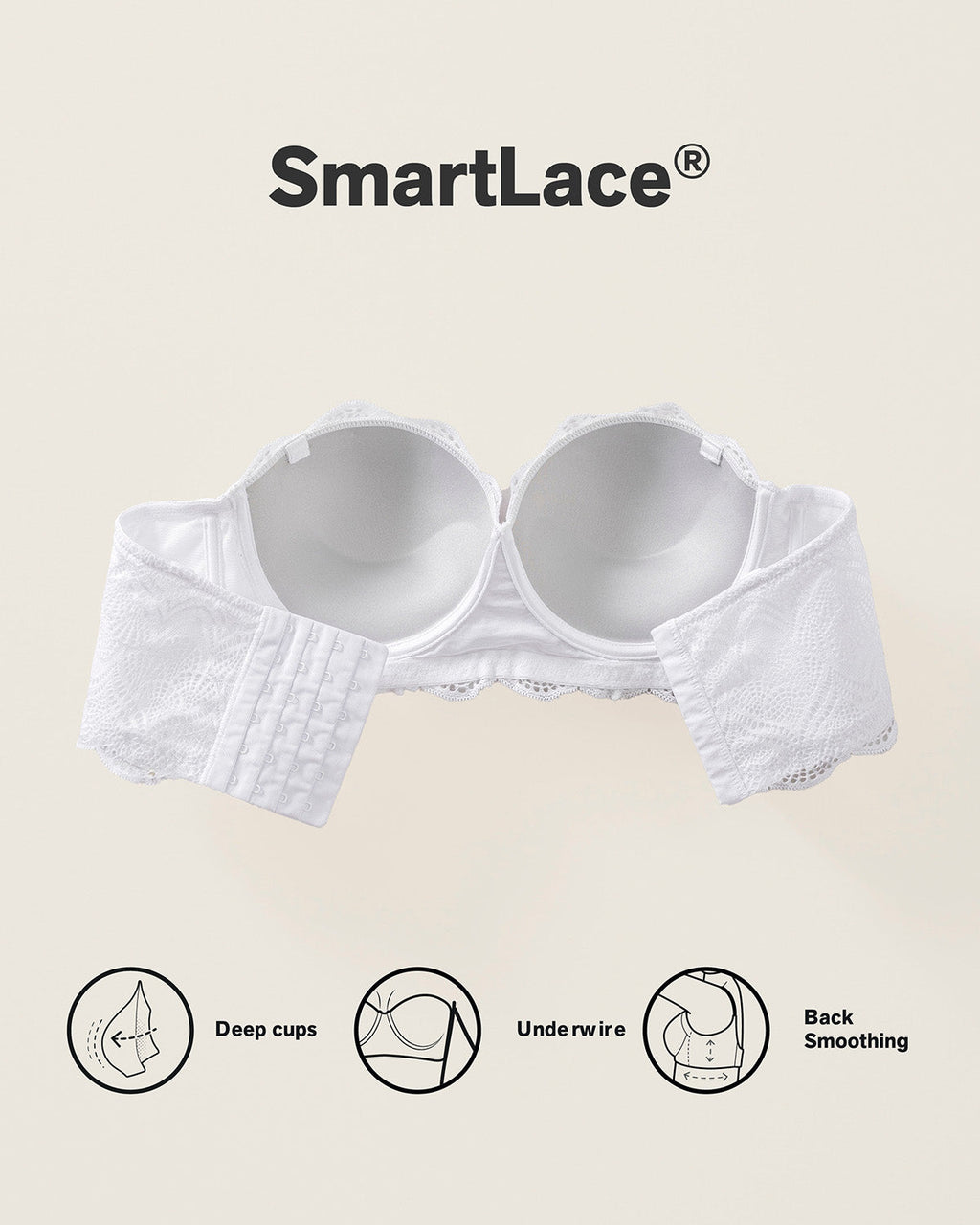 Convertible Balconette Lace Push Up Bra