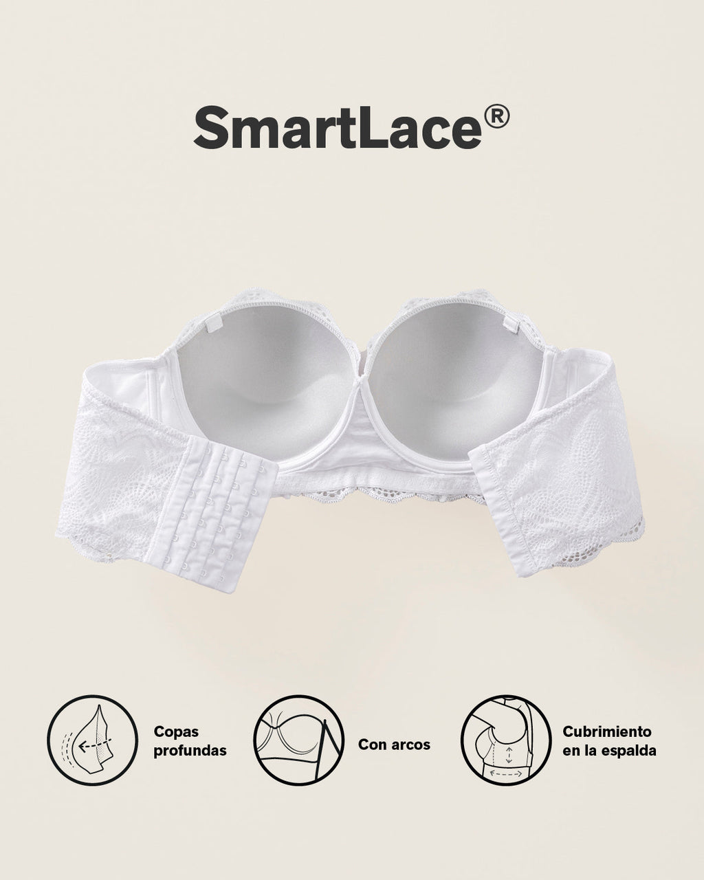 Convertible Balconette Lace Push Up Bra