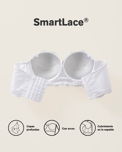 Convertible Balconette Lace Push Up Bra