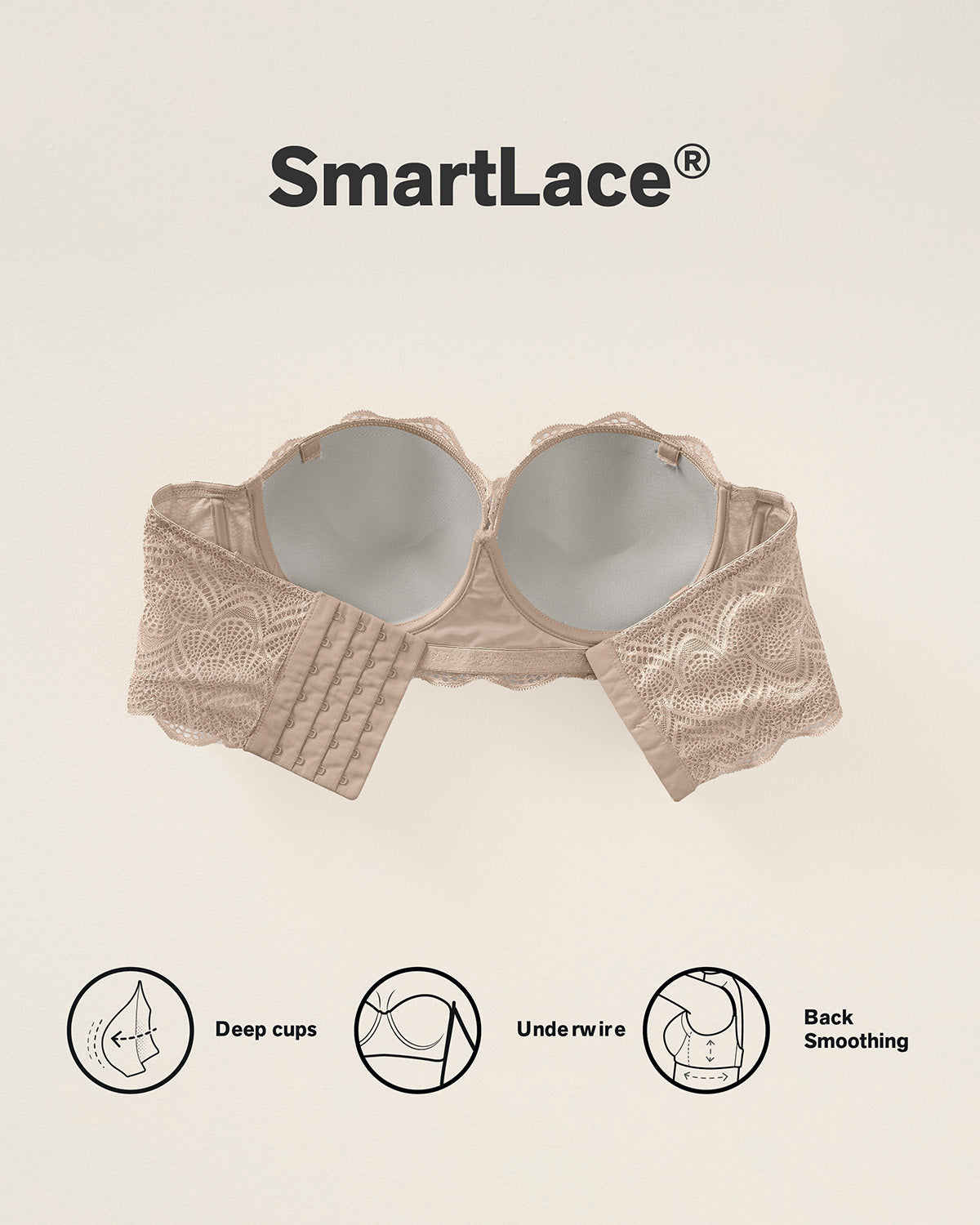 Convertible Balconette Lace Push Up Bra