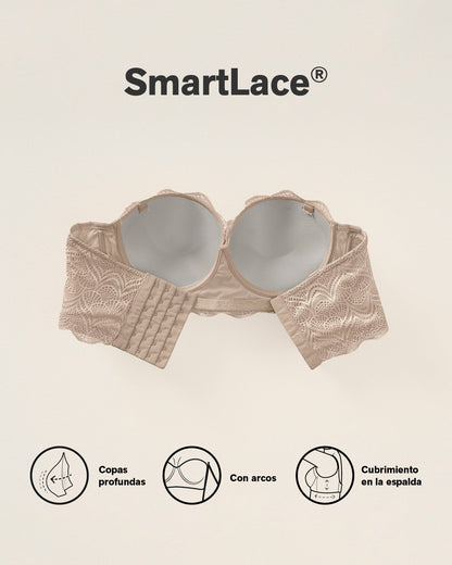 Convertible Balconette Lace Push Up Bra