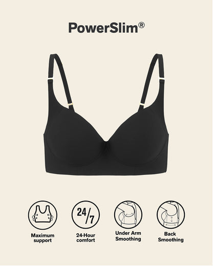 2-Pack High Profile Back Smoothing Bras with Soft Full Coverage Cups
