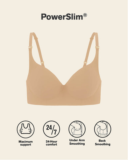 High Profile Bra + Stripe Undetectable Panty in Golden Beige