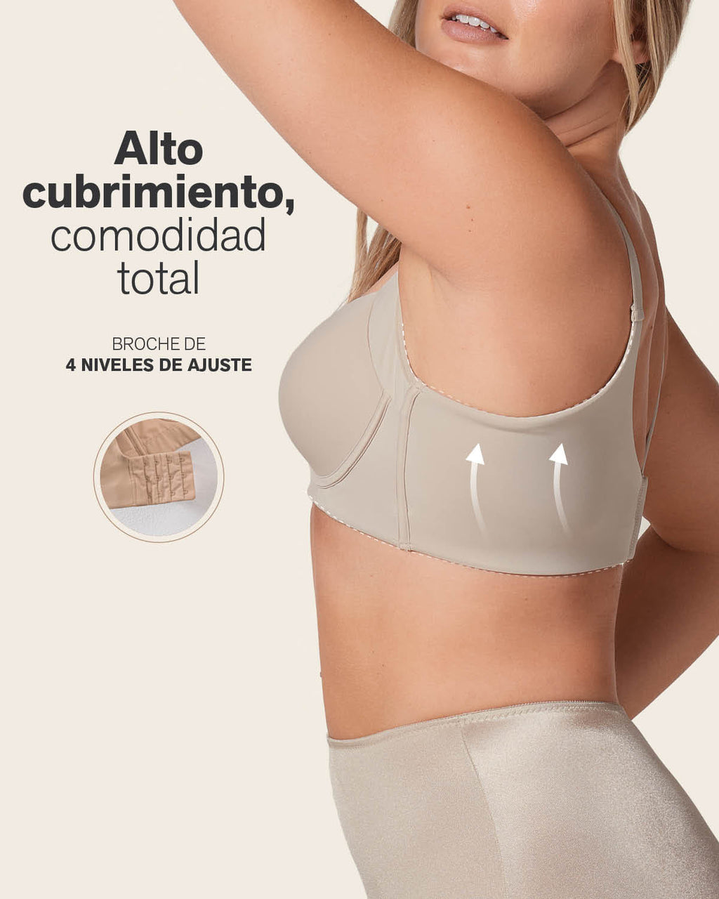 2-Pack High Profile Back Smoothing Bras with Soft Full Coverage Cups