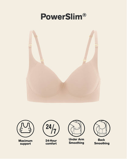 High Profile Bra + Stripe Undetectable Panty in Nude