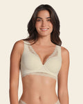 Deep Coverage Soft Lightly-Lined Lace Underwire Bra