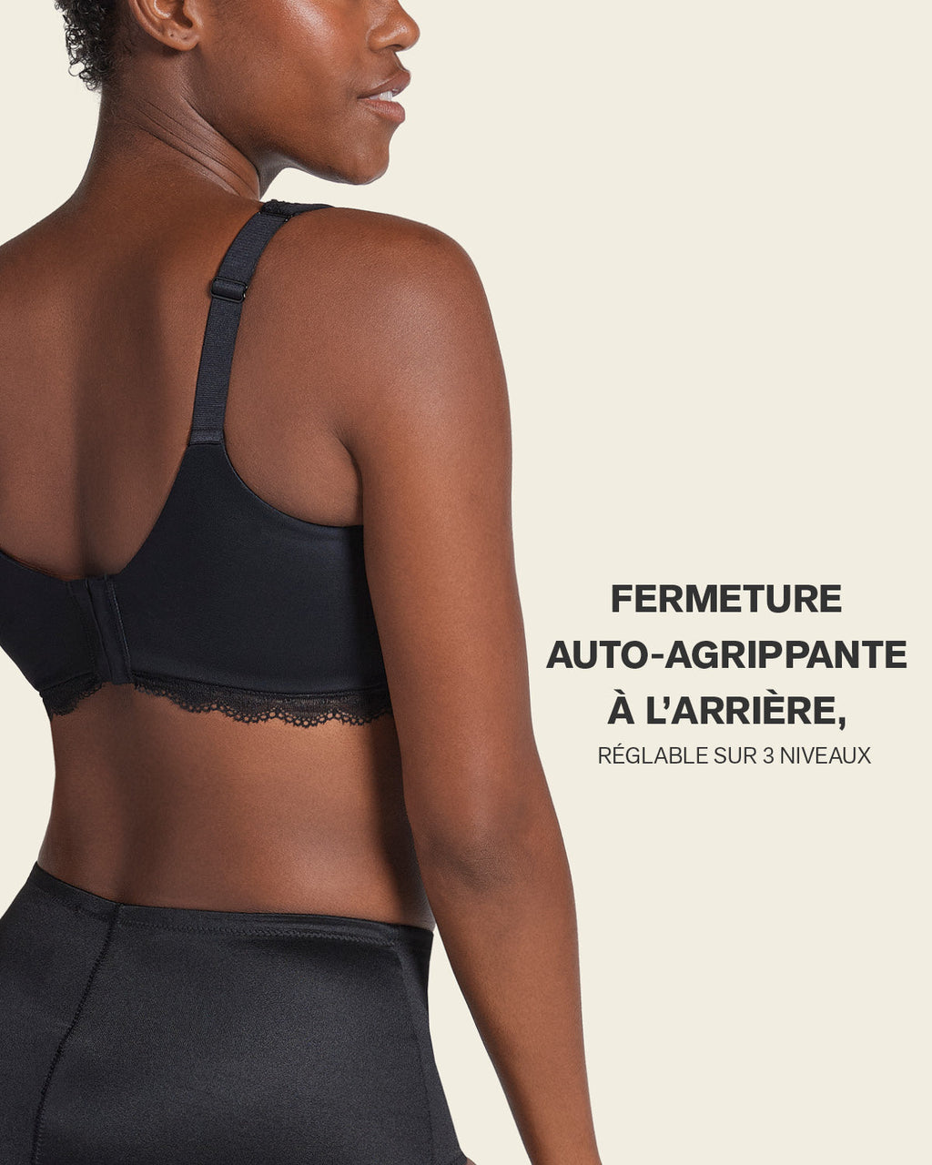 Lace Profile Bra & Ultra Light Lace Panty in Black