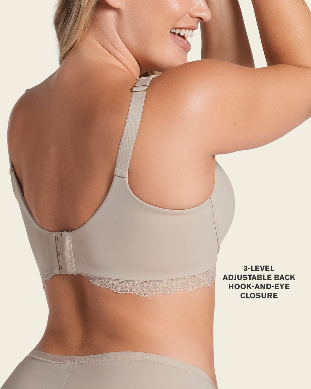Lace Profile Bra & Ultra Light Lace Panty in Nude