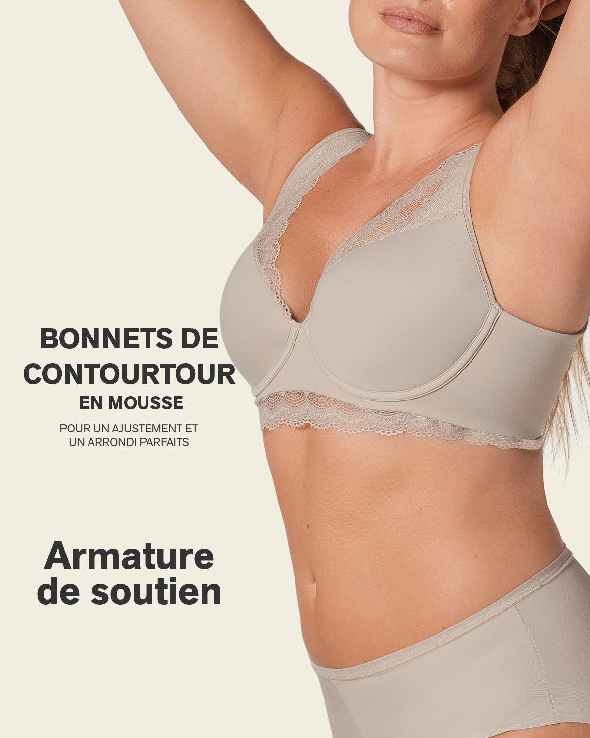Deep Coverage Soft Lightly-Lined Lace Underwire Bra