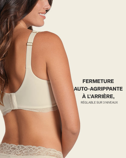 Deep Coverage Soft Lightly-Lined Lace Underwire Bra