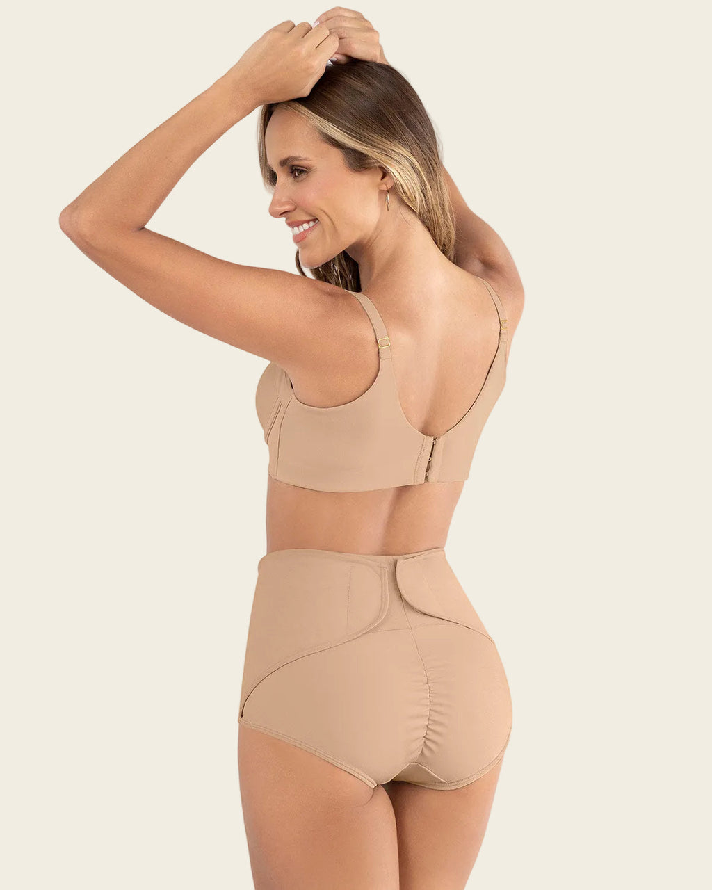 Firm Compression Postpartum Panty with Adjustable Belly Wrap