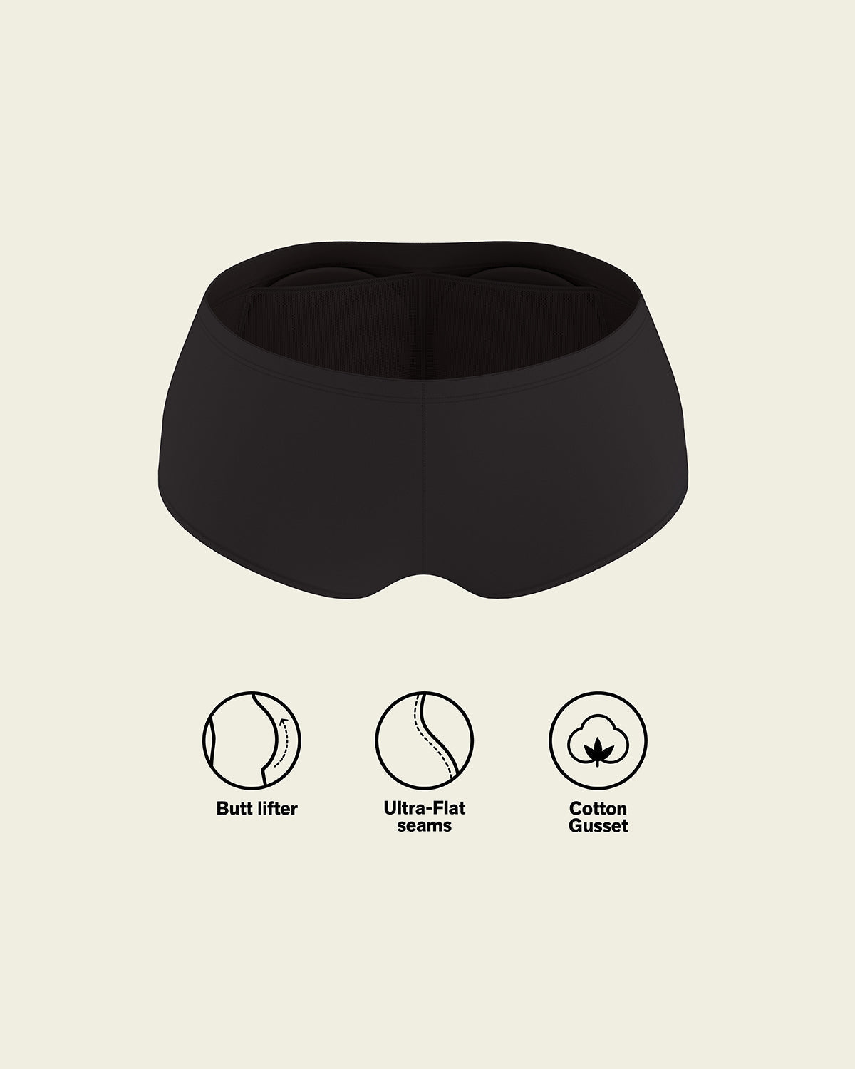 PadUp Panty & PadUp Short in Black and Nude