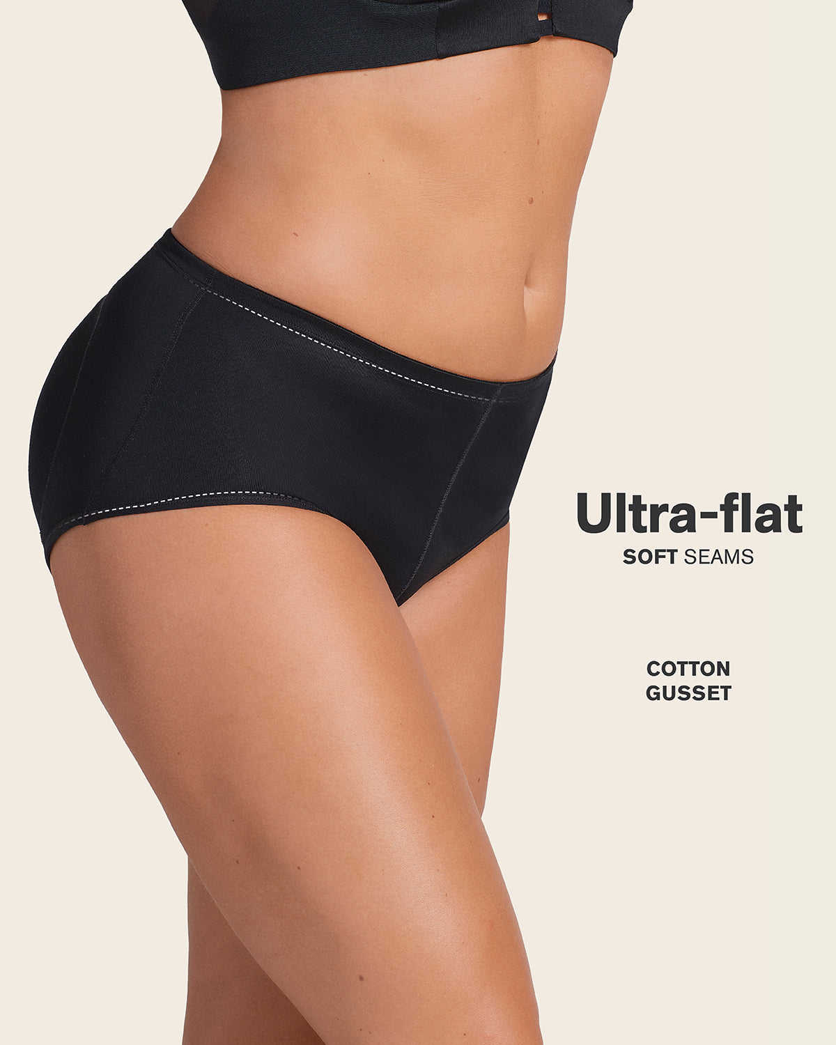 PadUp Panty & PadUp Short in Black and Nude