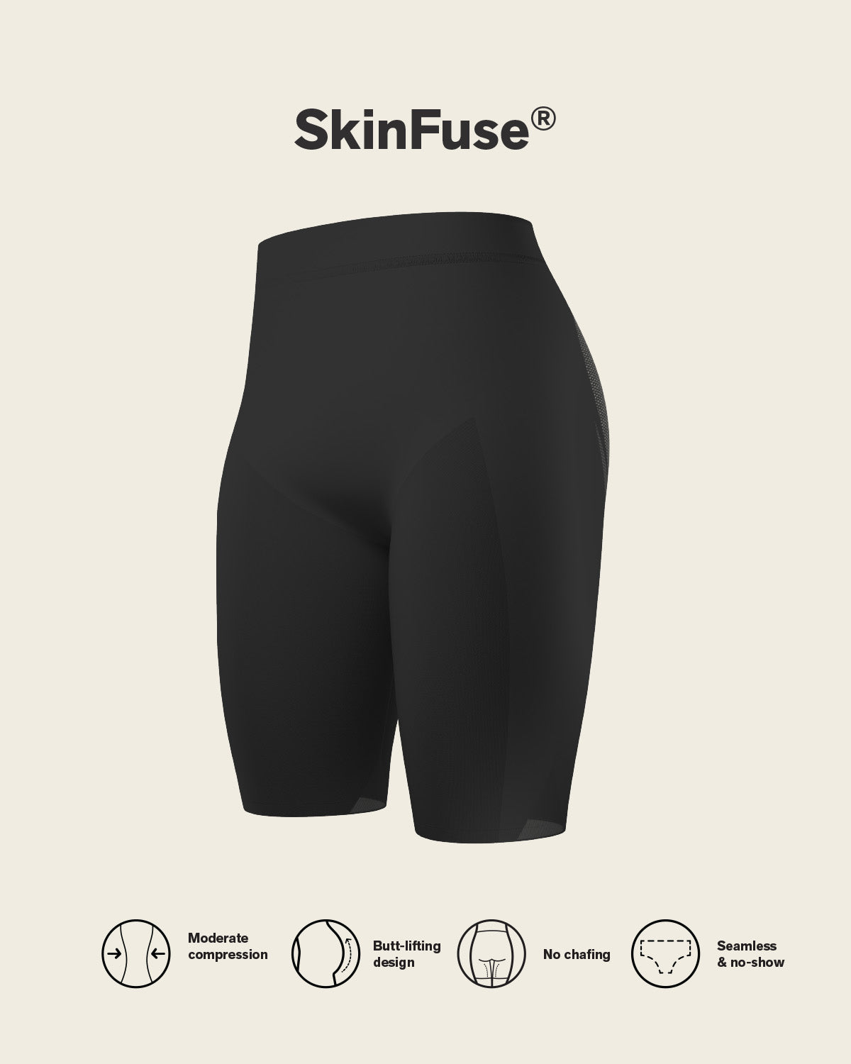Well-Rounded Invisible Butt Lifter Shaper Short