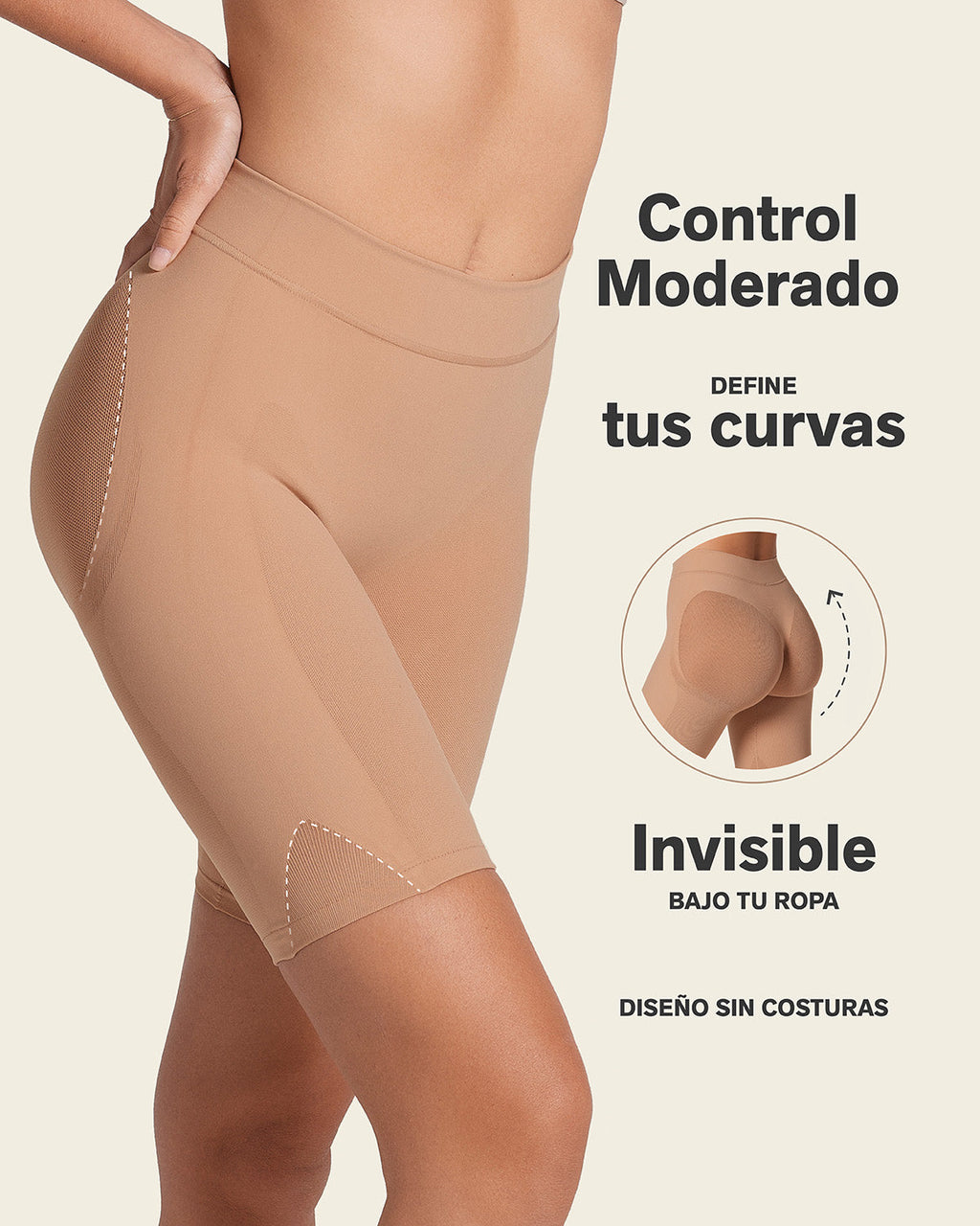 Well-Rounded Invisible Butt Lifter Shaper Short