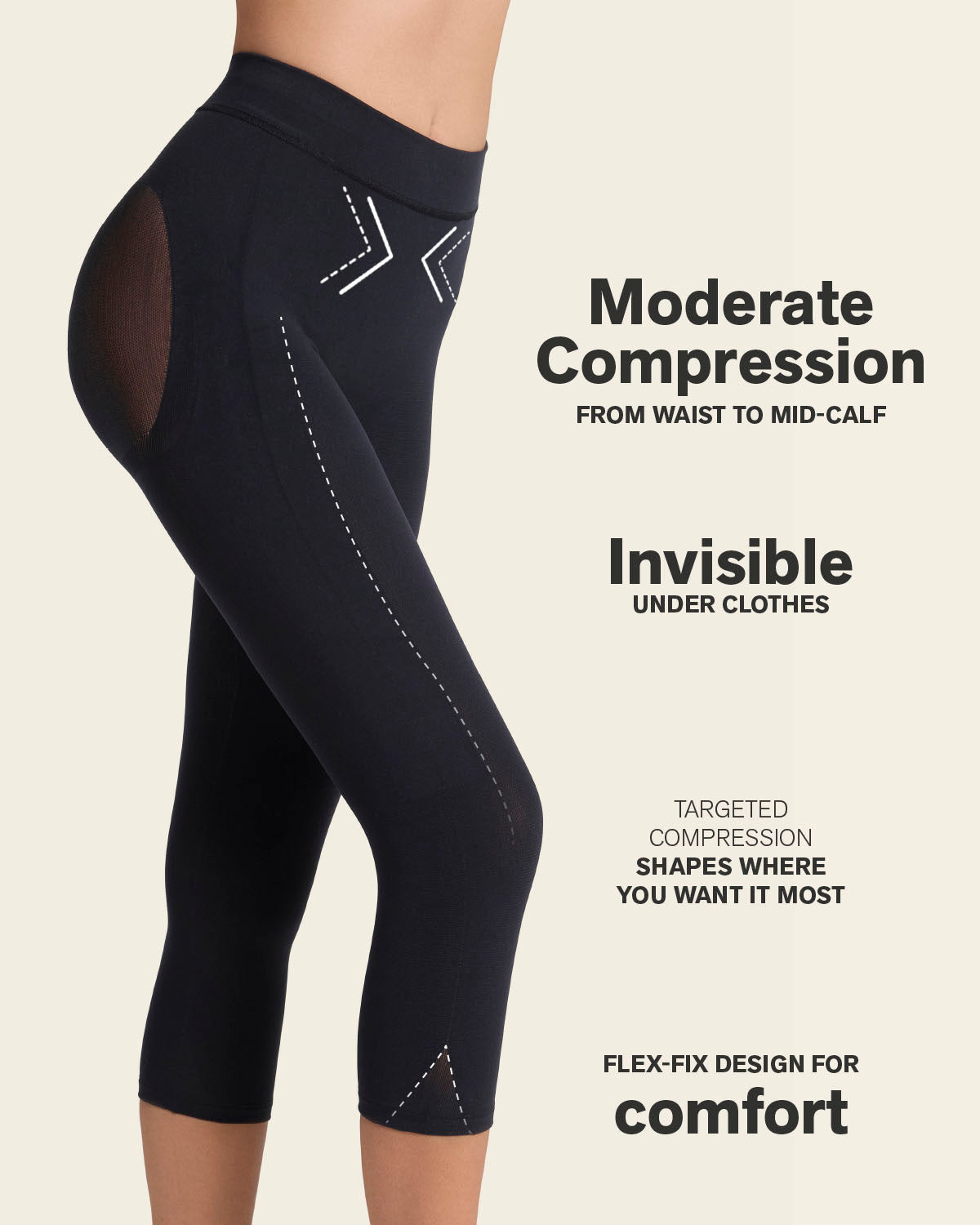 Invisible High-Waisted Capri Shaper
