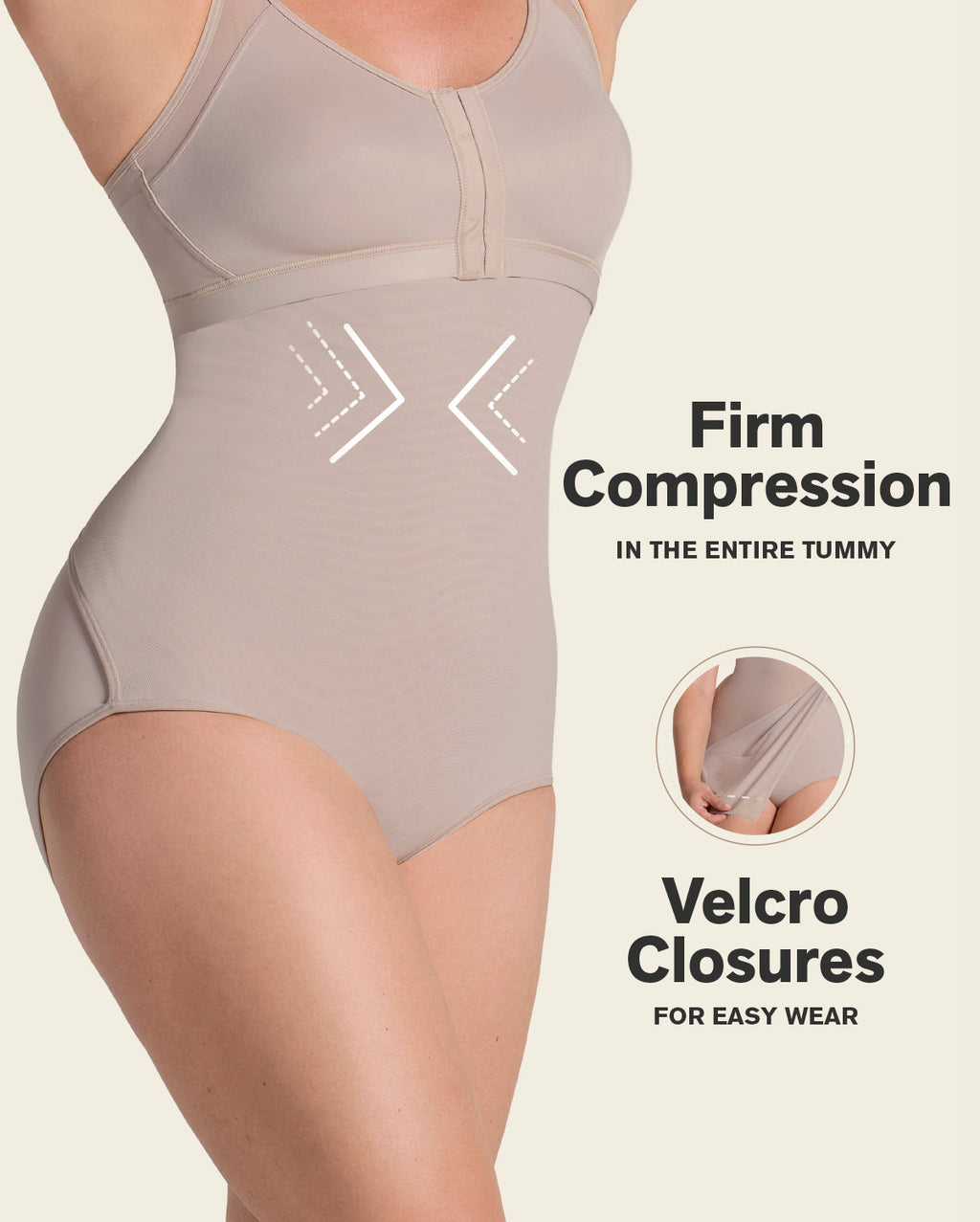 Firm Compression Post Surgical Panty w/ Adjustable Belly Wrap