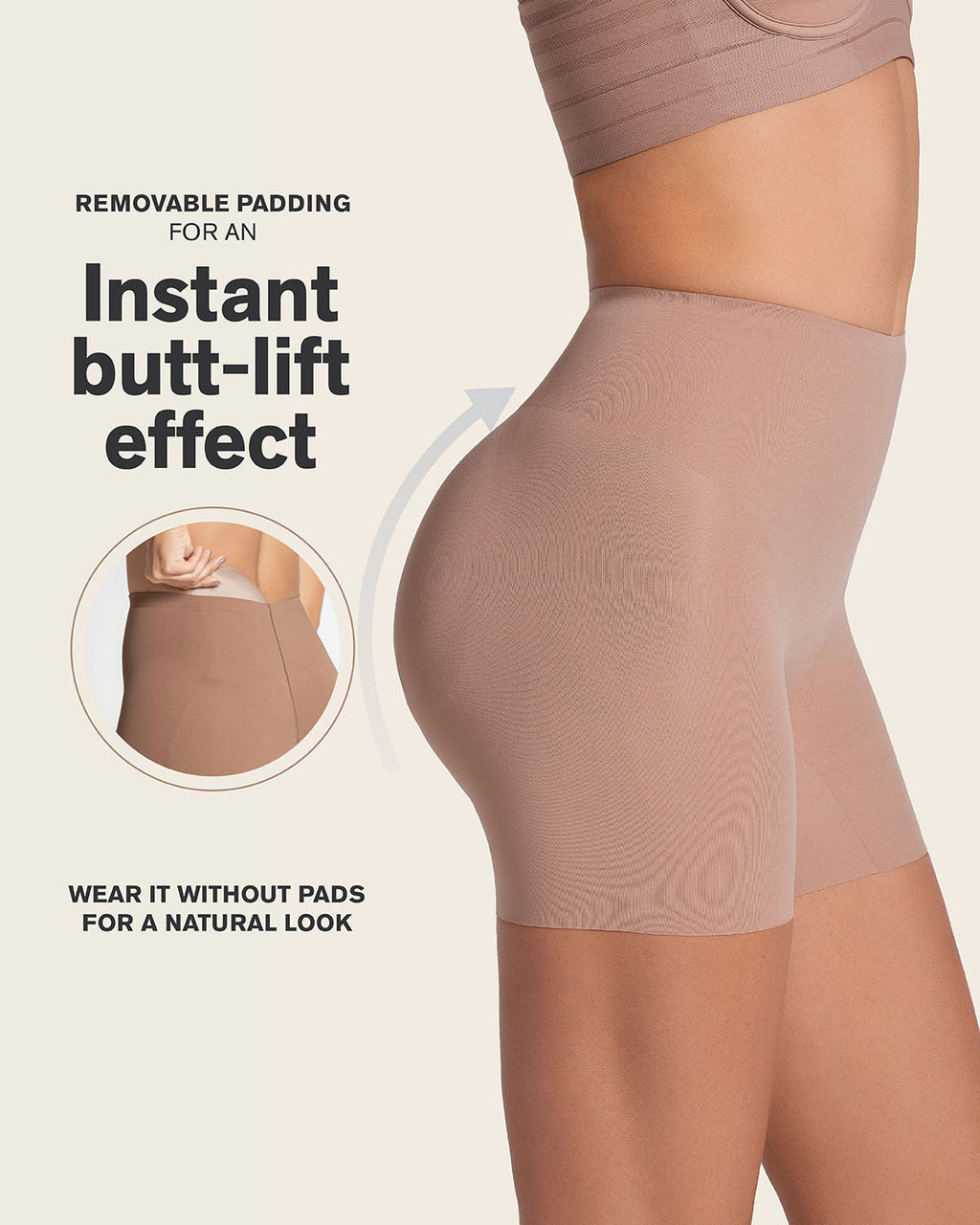 PadUp Panty & PadUp Short in Nude