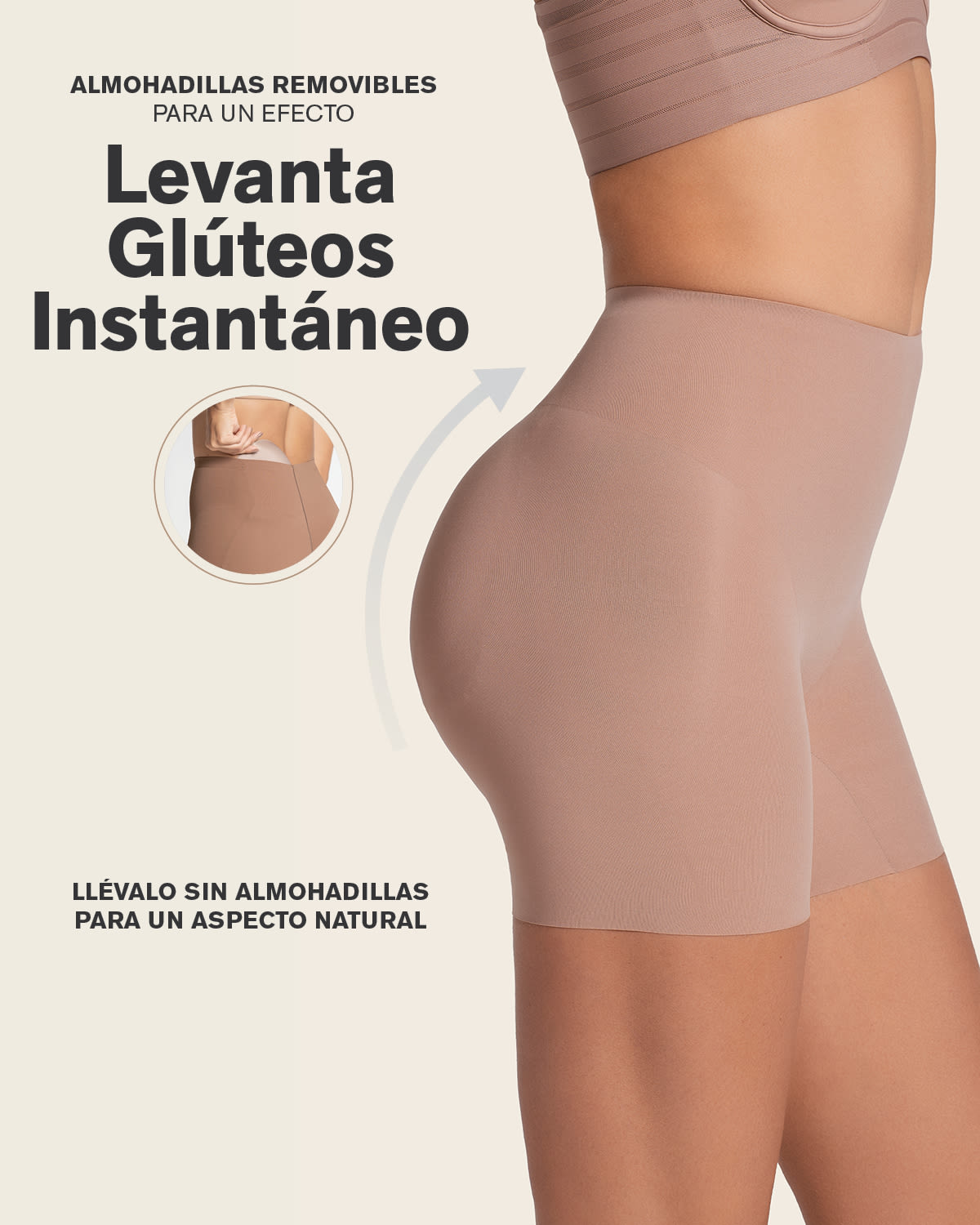 PadUp Panty & PadUp Short in Nude
