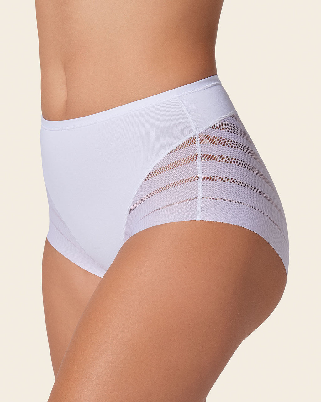 Everyday Bra + Stripe Undetectable Shaper Panty in White