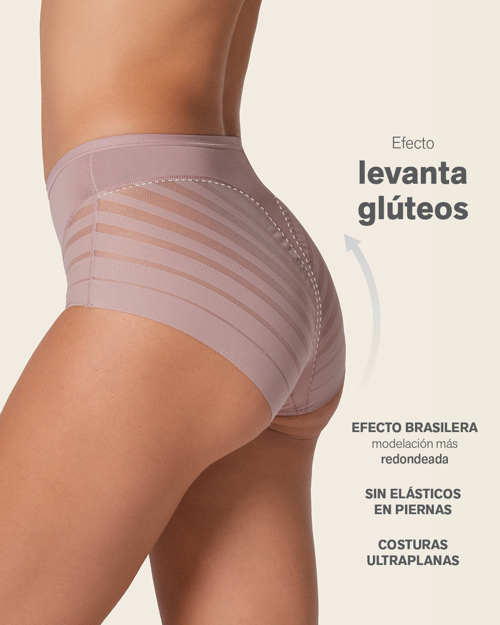 Everyday Bra + Stripe Undetectable Shaper Panty in Rosewood