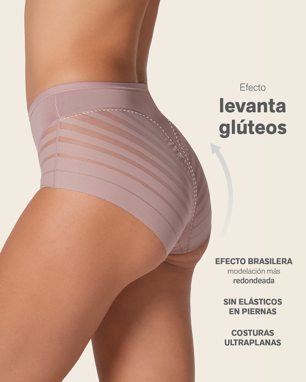 Everyday Bra + Stripe Undetectable Shaper Panty in Rosewood