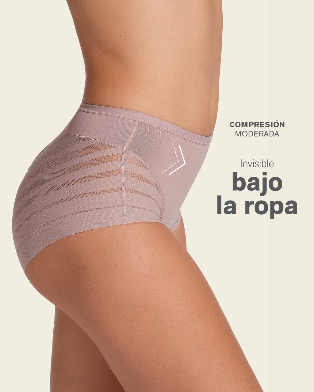 Everyday Bra + Stripe Undetectable Shaper Panty in Rosewood