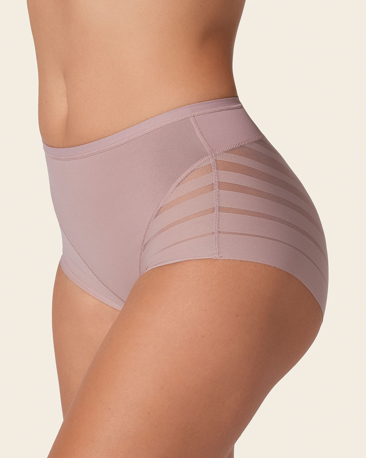 Everyday Bra + Stripe Undetectable Shaper Panty in Rosewood