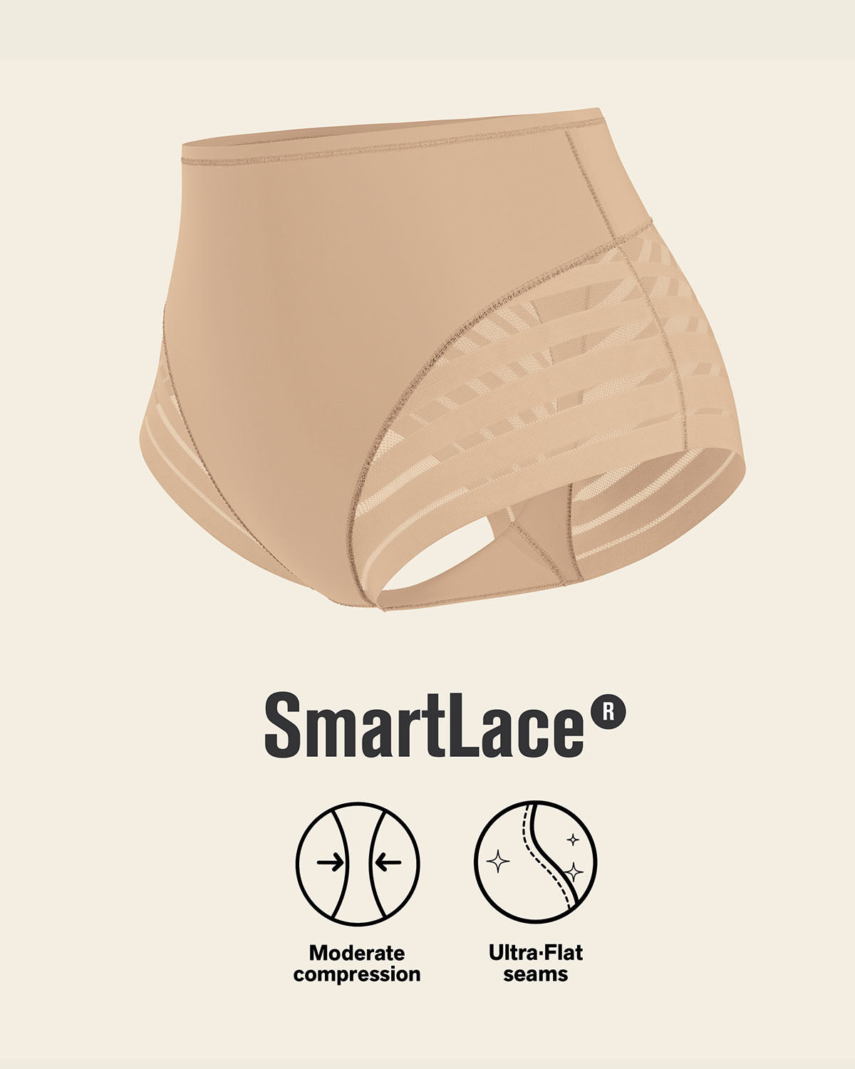 Everyday Bra + Stripe Undetectable Shaper Panty in Golden Beige