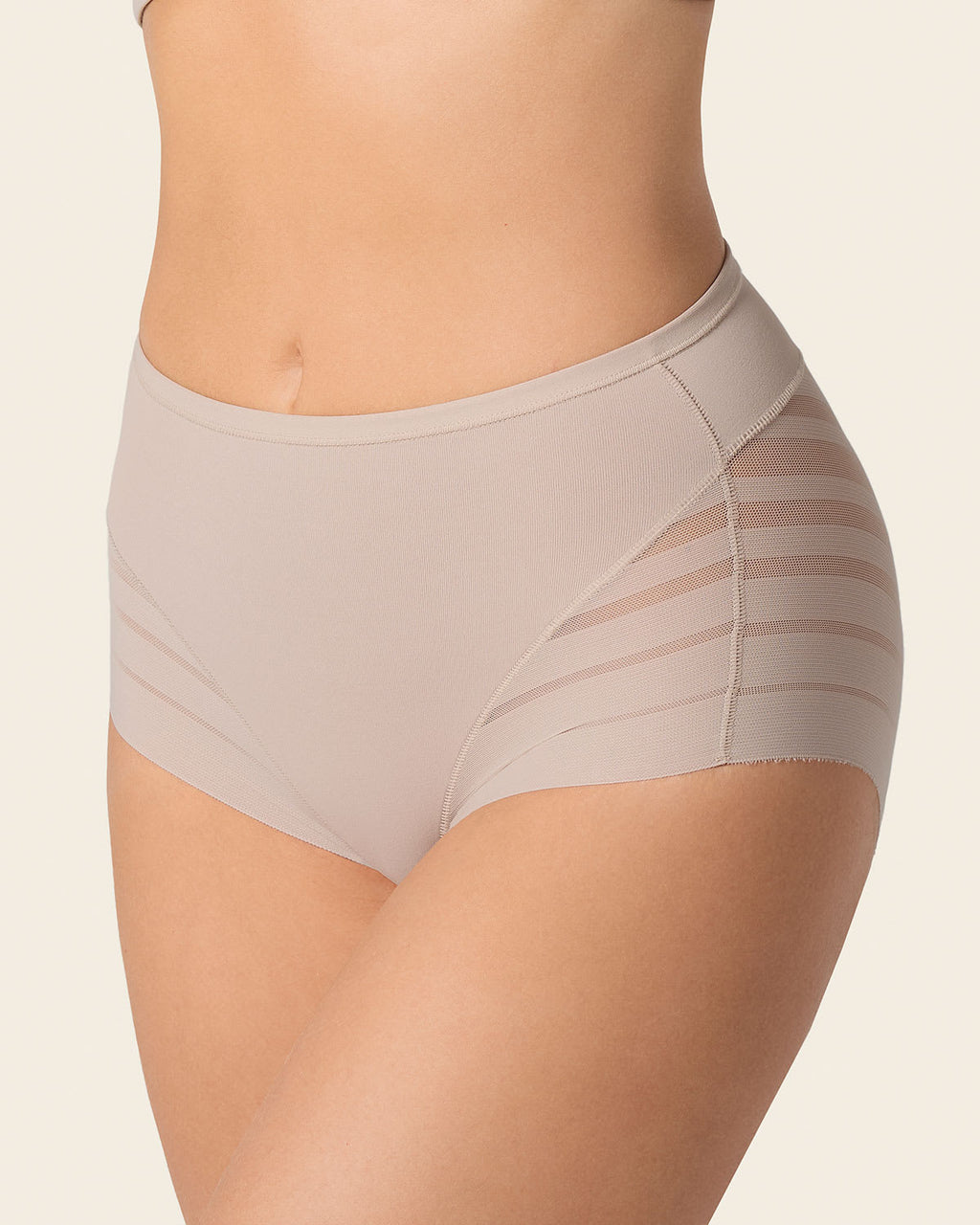 High Profile Bra + Stripe Undetectable Panty in Nude