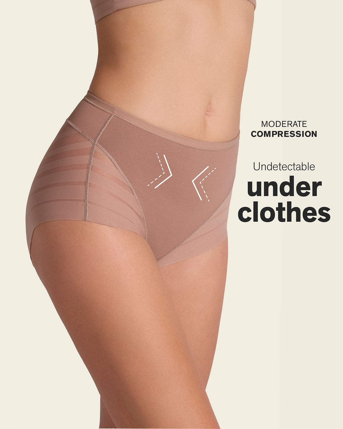 PowerStay Short & Stripe Undetectable Panty Bundle in Nude