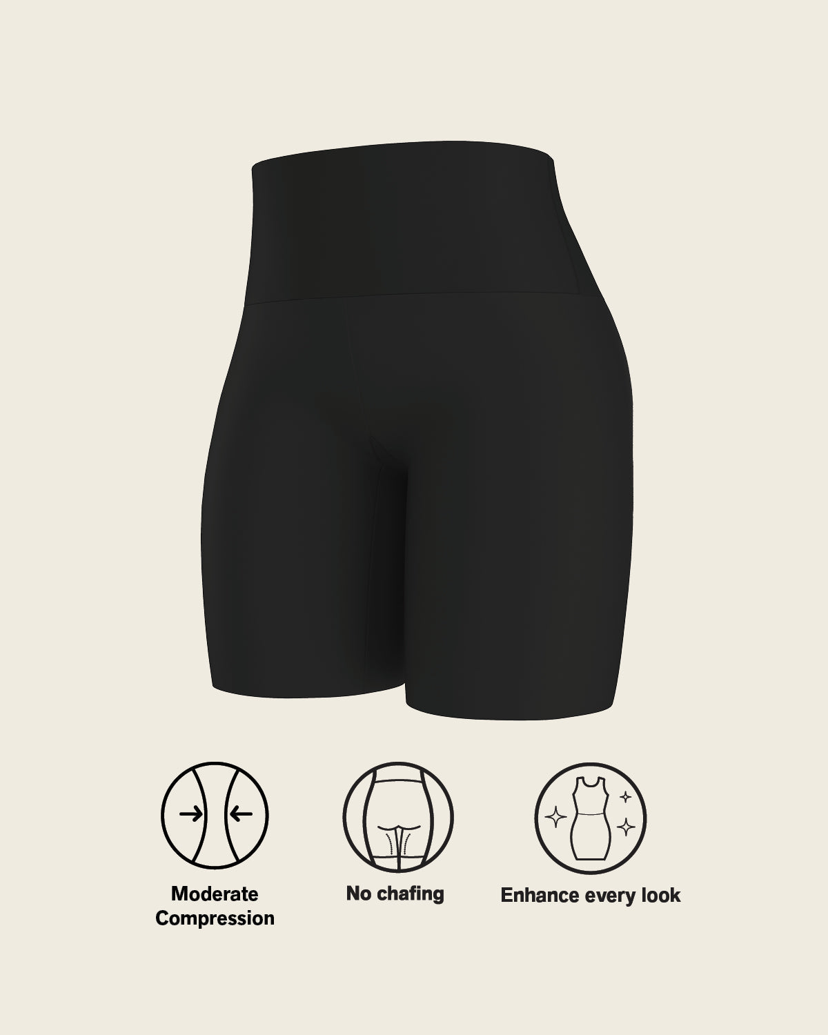 Moderate High-Waisted Shaper Short
