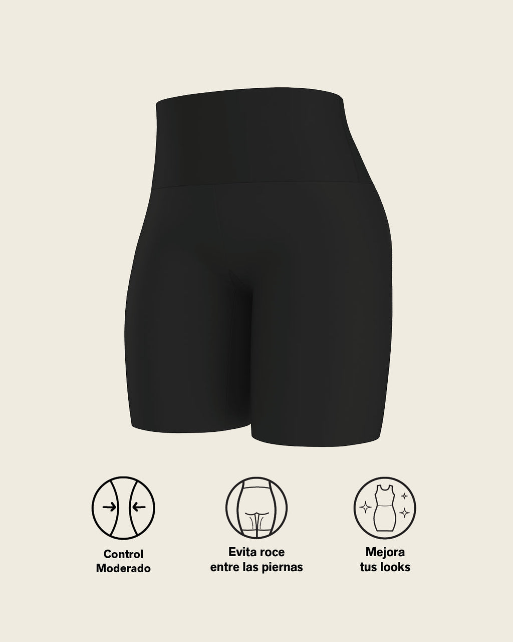 Moderate High-Waisted Shaper Short
