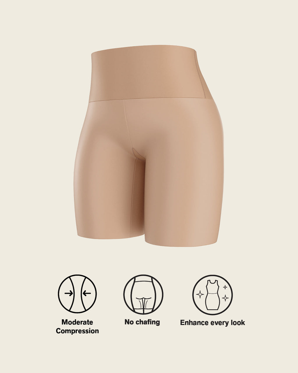 Moderate High-Waisted Shaper Short