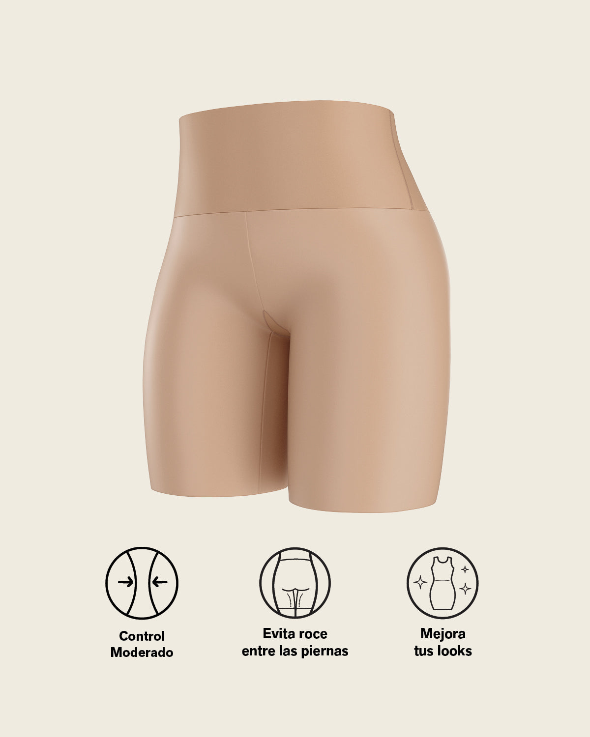 Moderate High-Waisted Shaper Short