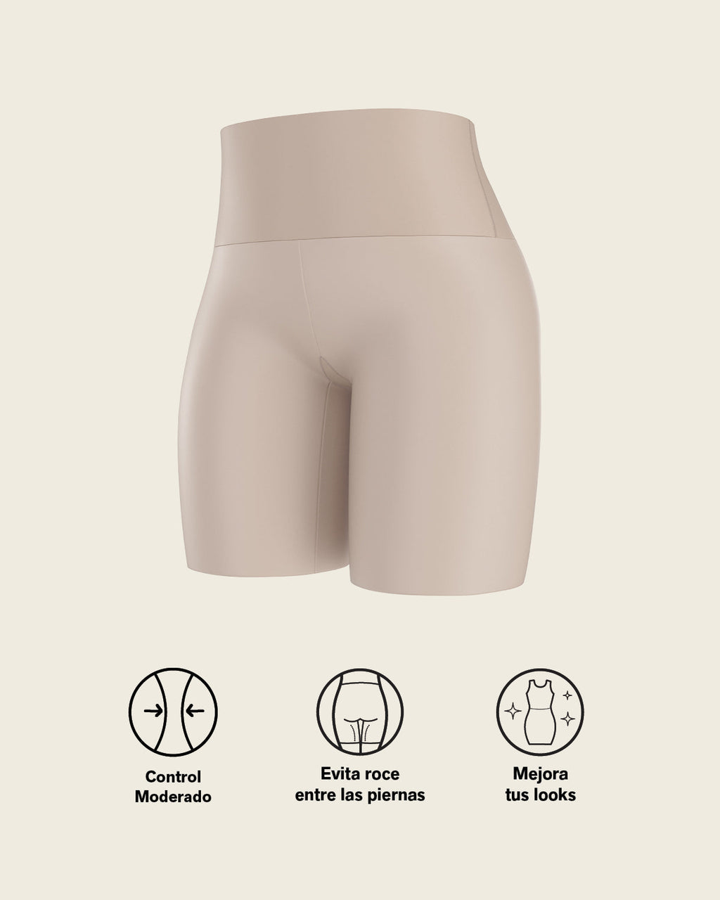 Moderate High-Waisted Shaper Short