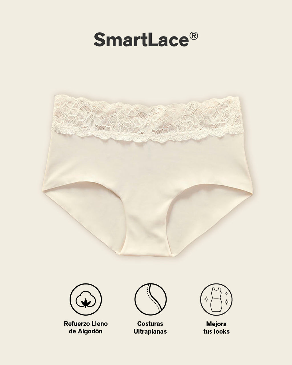 Ultra Light Lace Trim Hipster Panty