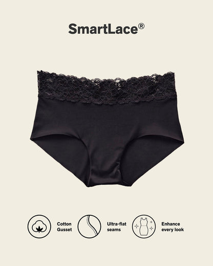 Ultra Light Lace Trim Hipster Panty