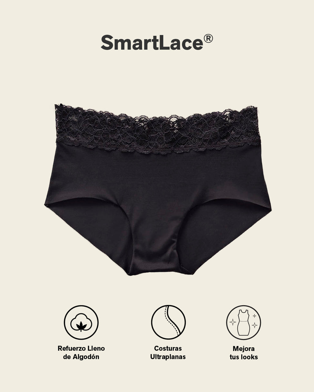 Ultra Light Lace Trim Hipster Panty