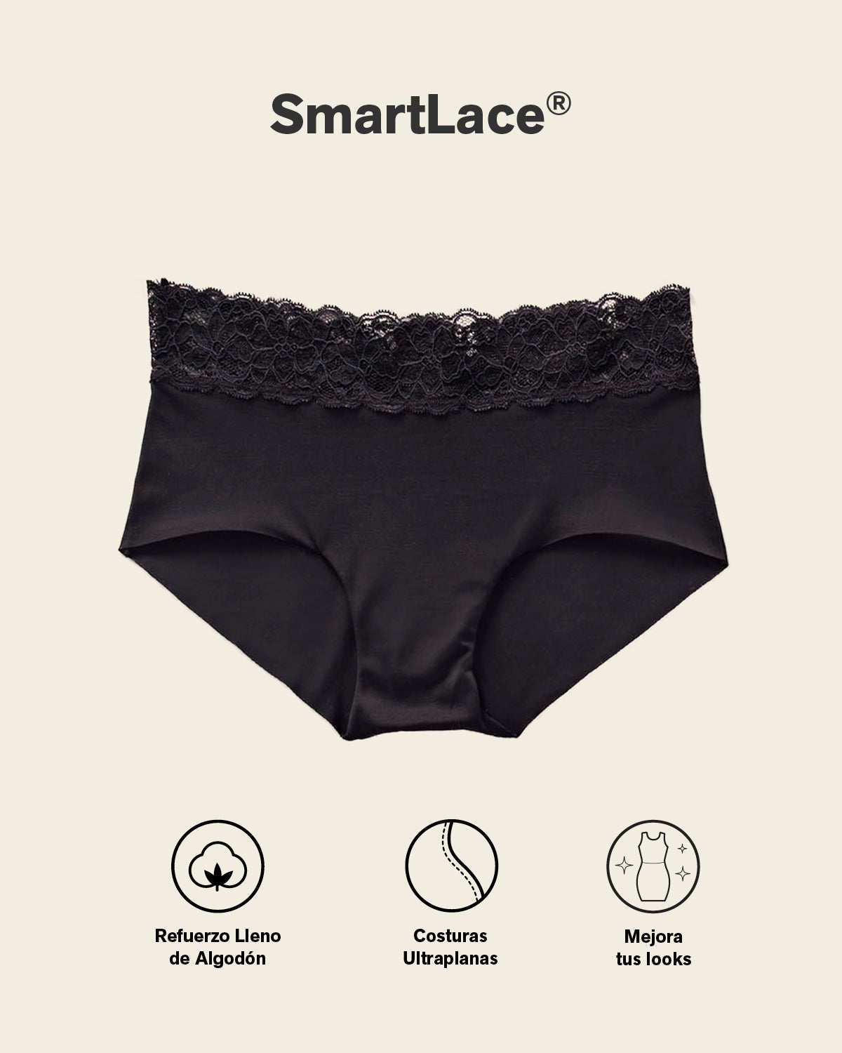 Ultra Light Lace Trim Hipster Panty