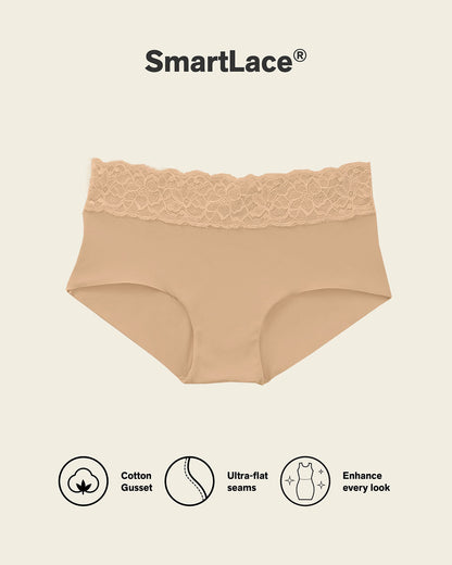 Ultra Light Lace Trim Hipster Panty