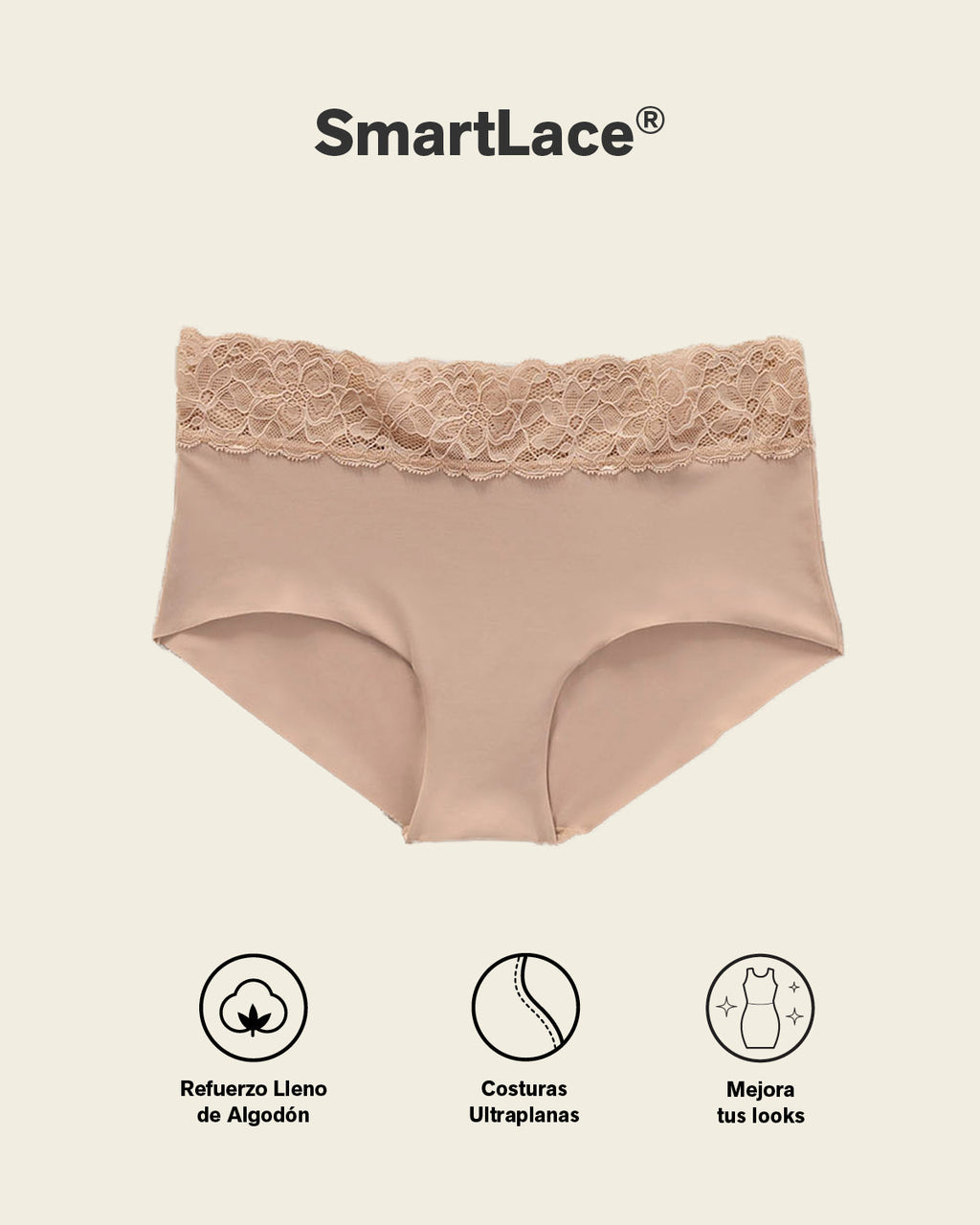 Ultra Light Lace Trim Hipster Panty