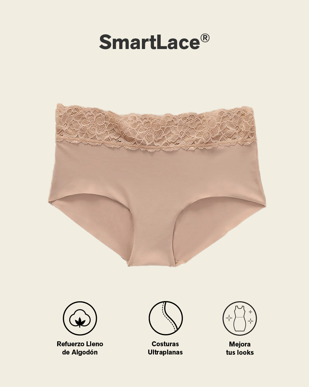 Ultra Light Lace Trim Hipster Panty