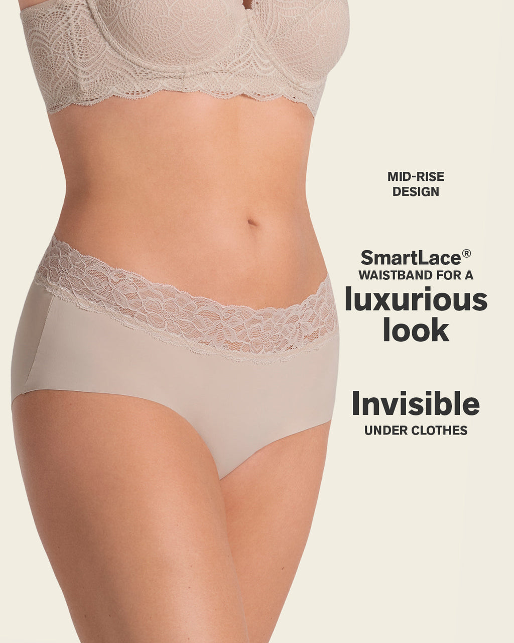 Ultra Light Lace Trim Hipster Panty