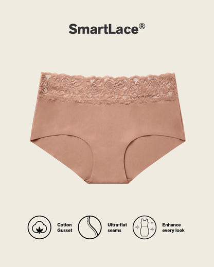 Ultra Light Lace Trim Hipster Panty