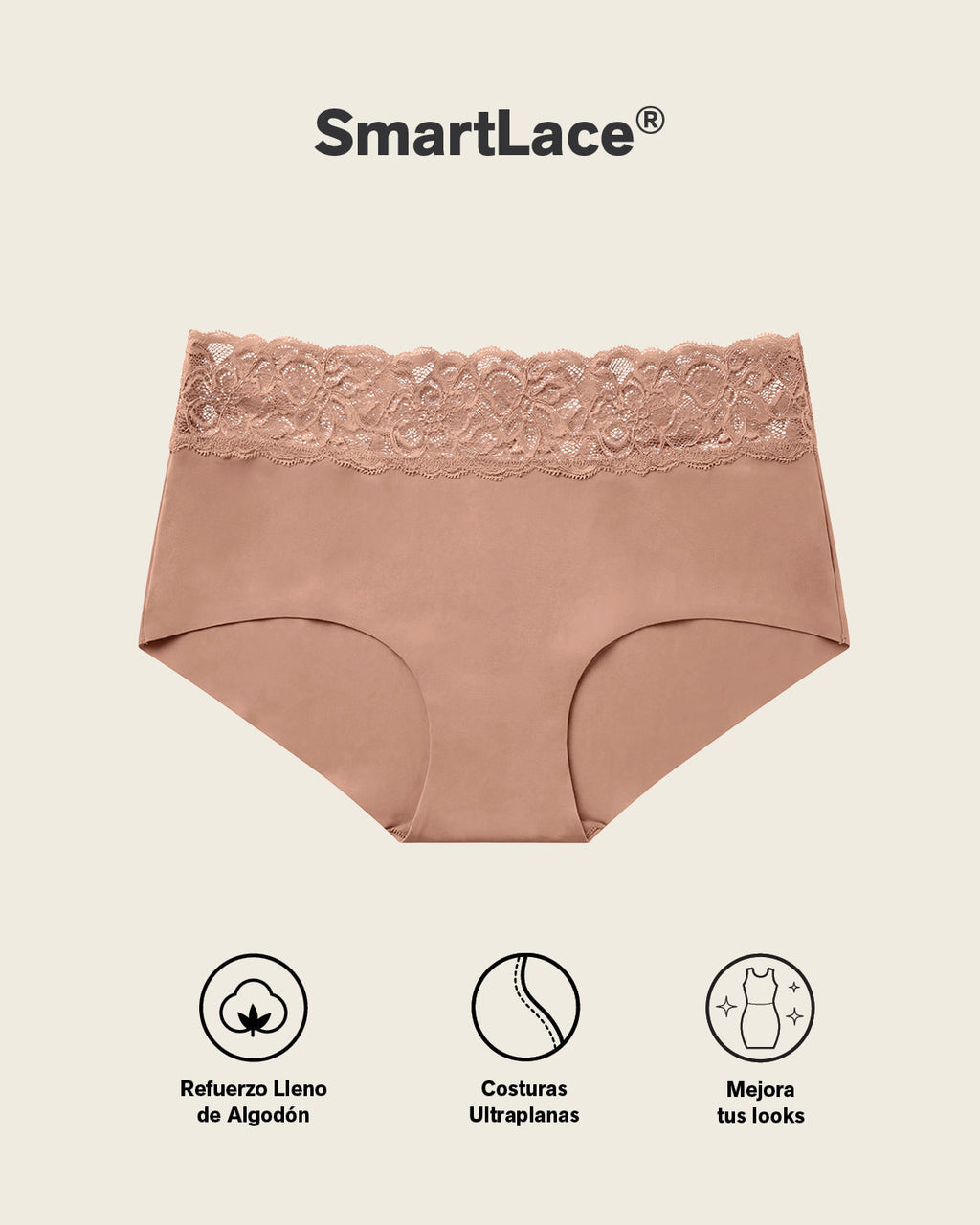 Ultra Light Lace Trim Hipster Panty
