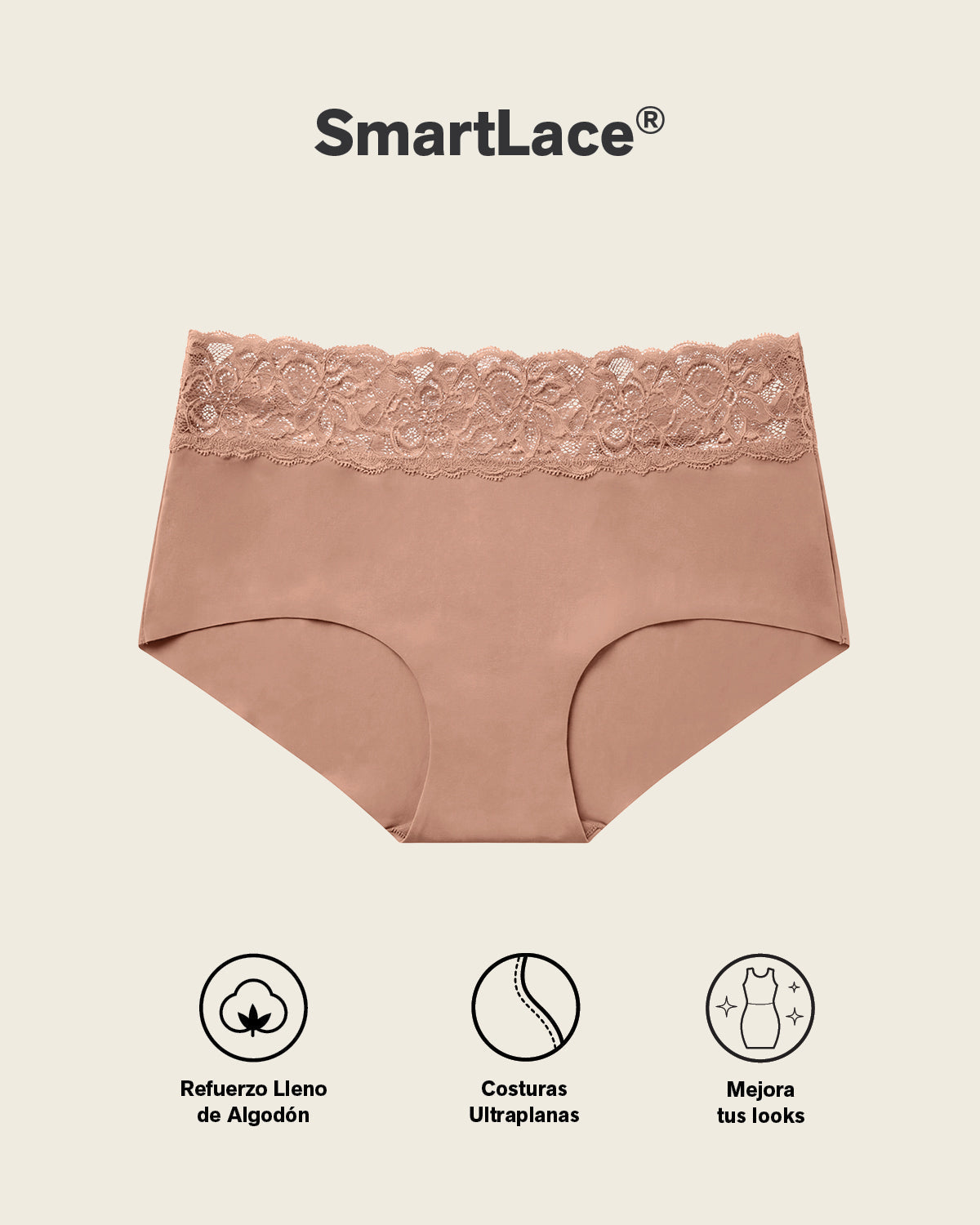 Ultra Light Lace Trim Hipster Panty